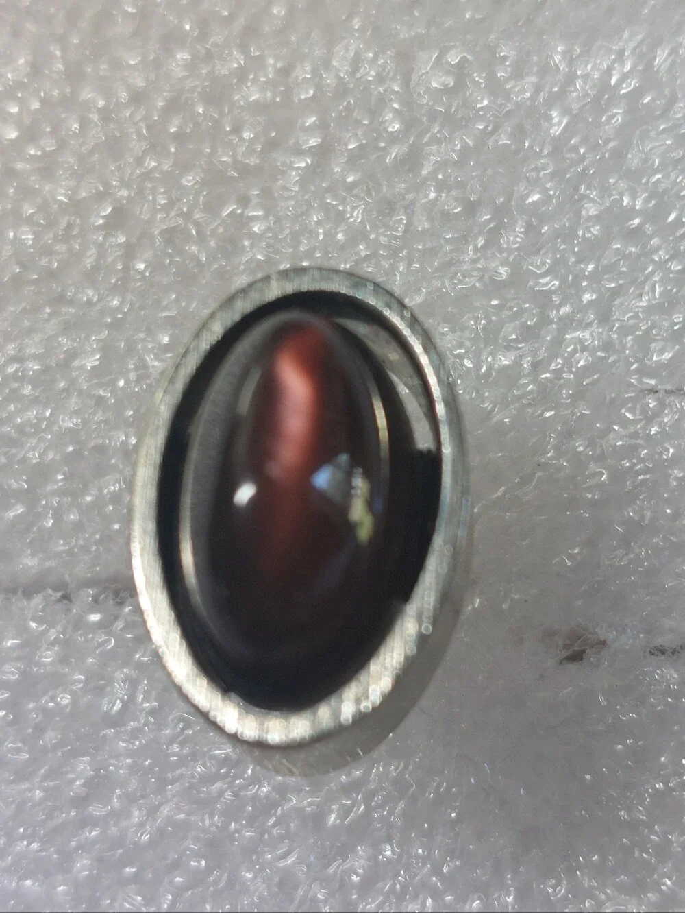 Vintage Estate Silvertone Mens Cufflinks Cabochon Abalone Onyx Style, Lot of 3